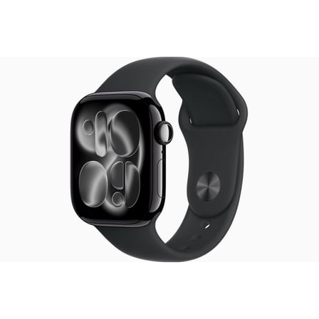 Restored Apple Watch Series 11 - GPS - 42mm Jet Black Aluminum Case with Black Sport Band - S/M (Refurbished)