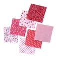 thumbnail image 2 of 7 Pcs Tissu Patchwork Imprimé Coton Couture Quilting Scrapbooking Artisanat Carré, Rouge, 2 of 7