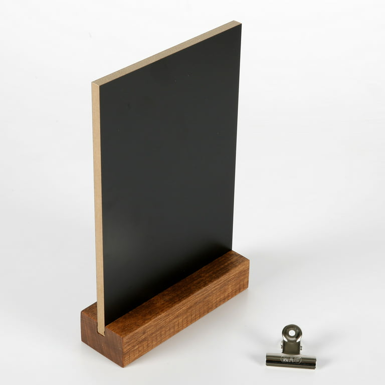 M&T Displays Desktop Mini Easel with Chalkboard, Ad Frame for
