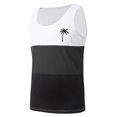 thumbnail image 3 of Tank Top for Men, Men Casual Fashion Patchwork Print Pullover Round Neck Sports Tank Tops, 3 of 3