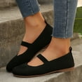 thumbnail image 2 of Women's Mary Jane Ballet Flat Shoes Arch Support Dressy Knit Work Loafers Casual Office Walking Shoes, 2 of 8