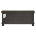thumbnail image 2 of Weston Home Marin Storage Bench with Linen Seat Cushion, Antique Black Finish, 2 of 9