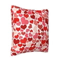 thumbnail image 2 of LNWH Decorative Pillow Covers, Pink Seamless Hearts Square Sofa Decorative Knit Pillow Case, 18"x18", 2 of 8