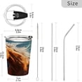 thumbnail image 2 of SKYSONIC Oil Painting Horse 12 oz Tumbler Stainless Steel Vacuum Insulated Travel Tumbler with Straw and Lid, Durable Coffee Mug Drinking Cup, 2 of 7