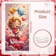 thumbnail image 2 of Angel Theme Welcome Banner Heart Pattern Love Display Rose Decor Romantic Angel Backdrop for Valentine's Day Welcome Party Wedding, 2 of 9