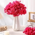 thumbnail image 3 of 48 Pcs Ranunculus Artificial Flower,Real Touch Peonies Artificial Flower Silk Faux DIY Bouquet for Wedding Bridal Shower Valentine Centerpieces Arrangements Home Decorations(White,Green), 3 of 10