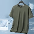 thumbnail image 3 of Men's Thin Ice Silk Short Sleeve T-Shirt - Quick Drying, Breathable, Skin-Friendly, Lightweight Nylon Spandex - Casual Sports - Sizes L-XXXXXL, 3 of 4