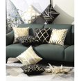 thumbnail image 3 of Juego de 4 fundas de almohada cuadradas geométricas de lámina dorada, modelo 318 x 18 pulgadas (hy), 3 of 3