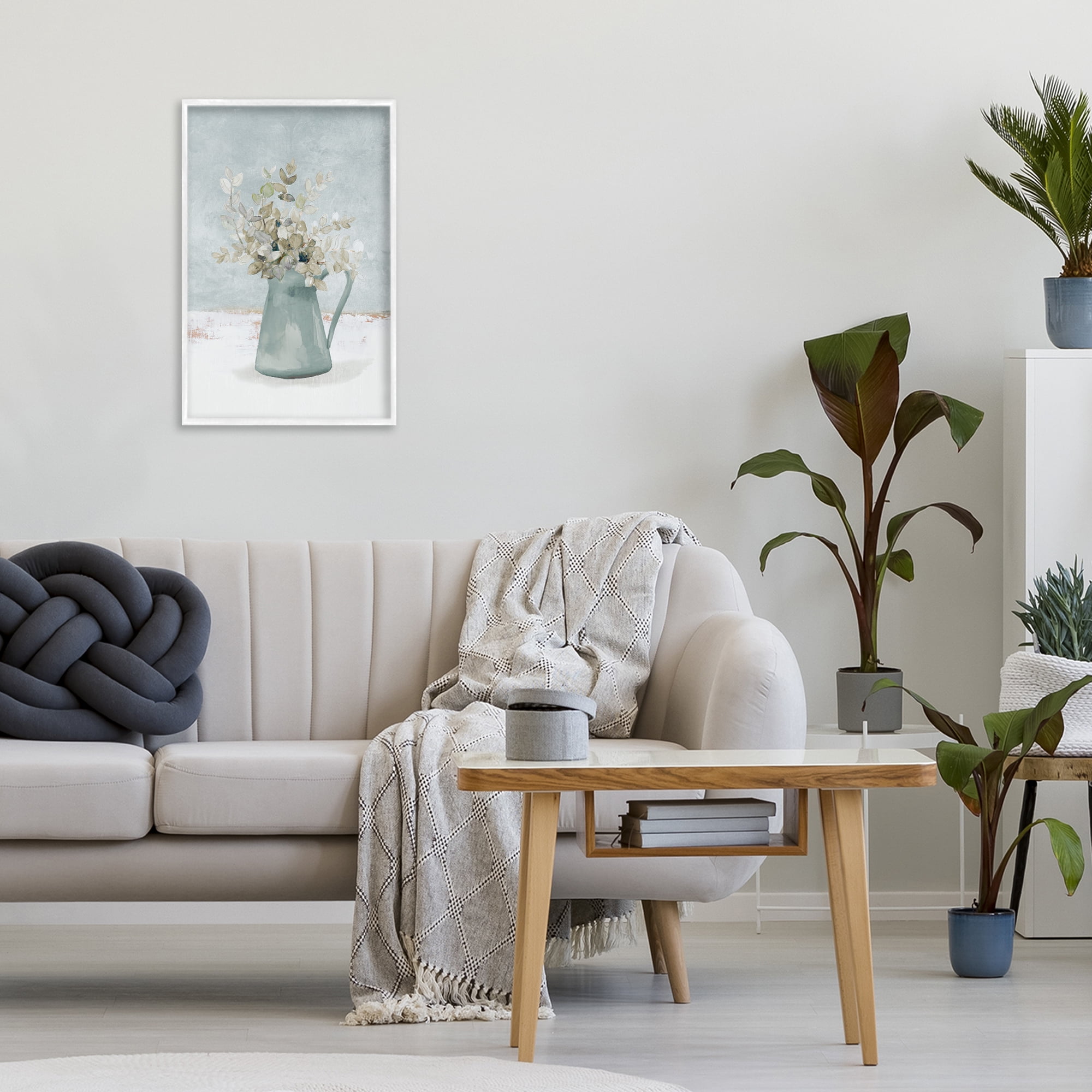 Stupell Industries Blue Botanical Arrangement White Framed Giclee Art, design by Lanie Loreth