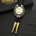 thumbnail image 4 of Bolo Tie for Men- Golden Initial Letter ABCDMJR to Z Western Cowboy Bolo Tie for Women, 4 of 12