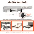 thumbnail image 4 of Bedside Shelf for Bunk Bed - Dorm Bed Shelf with Cup Holder, Night Light Socket, and Hook Versatile Bed Shelf for Dorm Room Essentials, Loft Nightstand, and Dorm Bed Storage Solution Pure White 02, 4 of 16