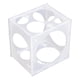 thumbnail image 1 of Caja medidora de globos de plástico plegable, fácil de medir, con 11 orificios para globos de 2 a 10 pulgadas, herramienta precisa para medir globos., 1 of 7