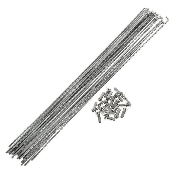 20 Set 13G Bicycle Spokes 295mm Bike Wheel Spokes 304 Stainless Steel Silver Tone