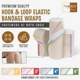 thumbnail image 6 of NexSkin Cotton Elastic Bandage Wrap (6" Wide, 1 Pack) | Hook & Loop Fasteners at Both Ends | Ace your Recovery for Sports | Latex Free Hypoallergenic Compression Roll for Sprains & Injuries, 6 of 7
