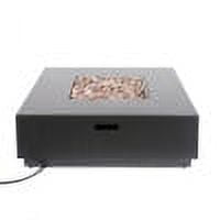 GDF Studio Jasmine Outdoor 50,000 BTU Square Fire Pit (No Tank Holder), Brushed Brown