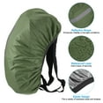 thumbnail image 3 of Uxcell 55-65L Waterproof Backpack Rain Cover with Vertical Reflective Strap, L, Olive, 3 of 5