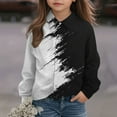 thumbnail image 5 of jobturf Boys Button Down Shirt Spring Fashion Color&nbsp;Block Long Sleeve Tops Beach Vacation Graphic Tees Casual&nbsp;Loose Blouses Size 3-14 Years, 5 of 8