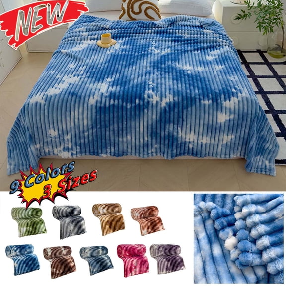 Tarmeek Thick Plush Throw Blanket, 79x59 Inch Soft Flannel Office Nap Blanket Comfort for Air Conditioning, Bed, Sofa and Travel Warm Throw