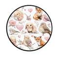 thumbnail image 2 of 36.2 Inch Round Floor Mat Cute Collection Of Animals Carpet Decor Rug for Living Room Bedroom, 2 of 6