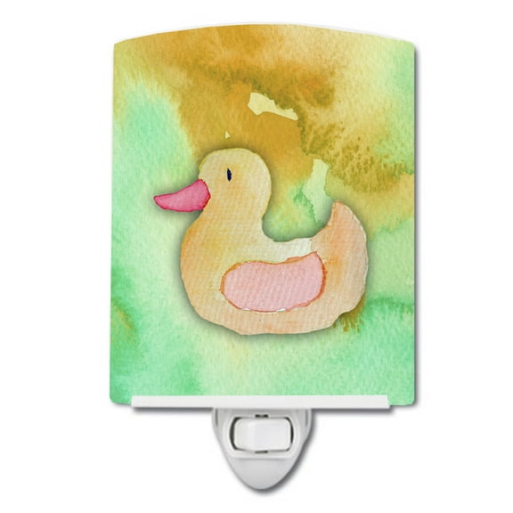 Rubber Duckie Watercolor Ceramic Night Light
