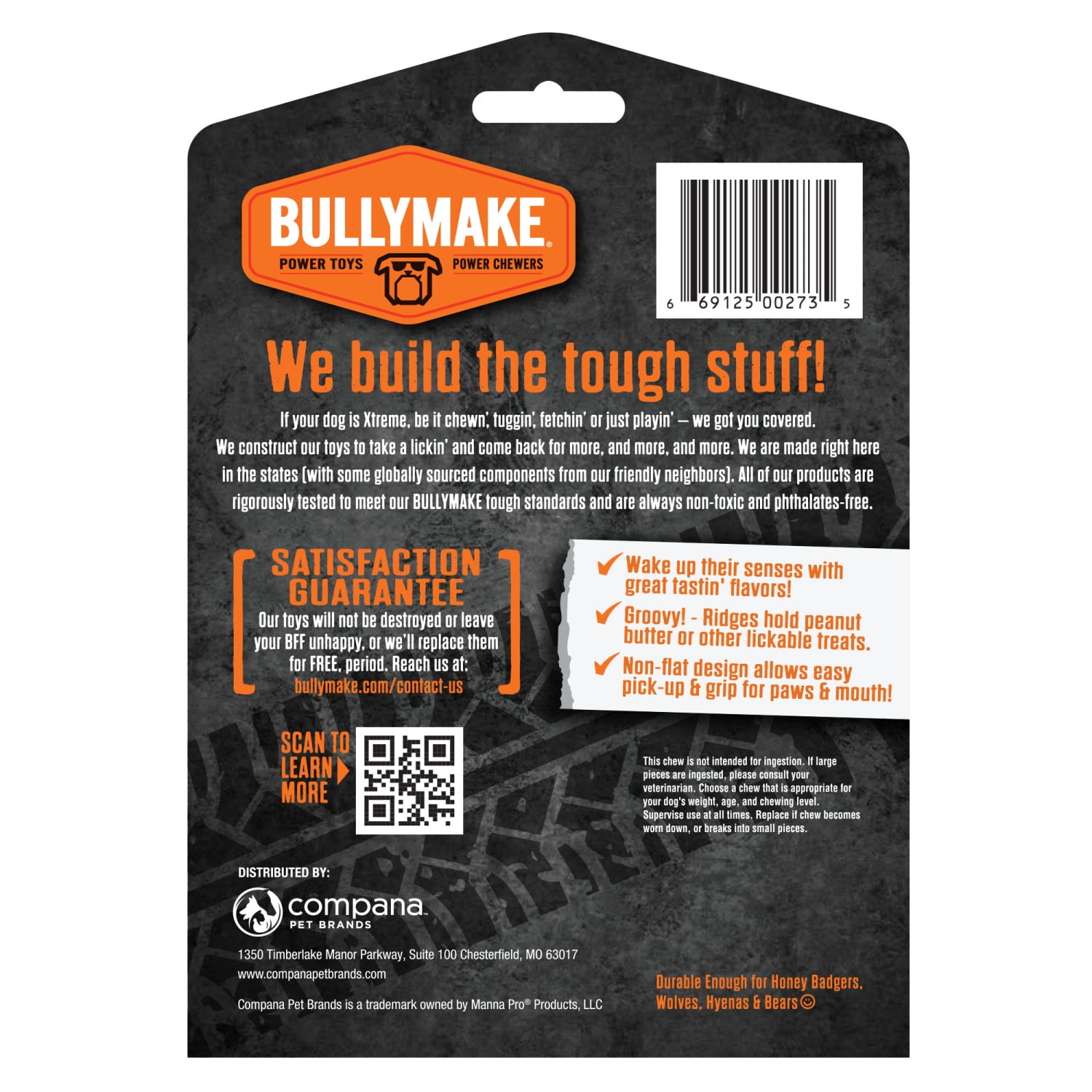 Bullymake Nylon Yellow Corn Cob Dog Toy - Bacon Flavor, Tough Chew