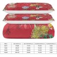 thumbnail image 2 of HAHDAXIA Floral Print Bedding Solid Comforter Set for All Seasons,3 Pieces(1 Comforter+2 Pillowcases),Soft Microfiber Bedding Set Full(79"x90"), 2 of 7