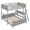 thumbnail image 5 of Full Over Full Bunk Bed with Desk, Gray, 5 of 9