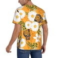 thumbnail image 2 of KLL White Floral and Butterflies for Men's Baseball Shirts,Short Sleeve Casual Shirts Button Down Shirt for Men Beach Summer Wedding Shirt-Large, 2 of 7