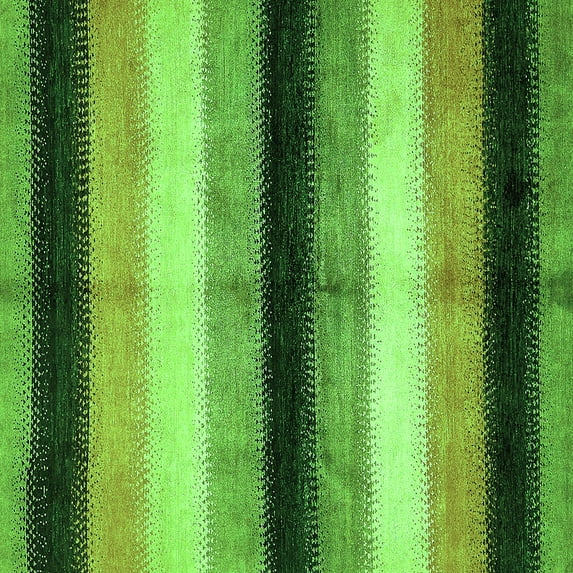 Ahgly Company Indoor Square Abstract Green Modern Area Rugs, 3' Square