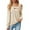 Beige, variant on EDFBUYKRS Womens Fall Long Sleeve Tunic Tops Notch V Neck Shirt Casual Pleated Basic Pullover S