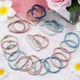thumbnail image 5 of 20 PCS Boho Elastic Hair Ties for Women, 10 Colors Bracelets Hair Ties for Thick or Thin Hair, 5 Styles Hair Bands for Women's Hair & Ponytail Holders No Damage, Cute Hair Elastics for Girls, 5 of 7