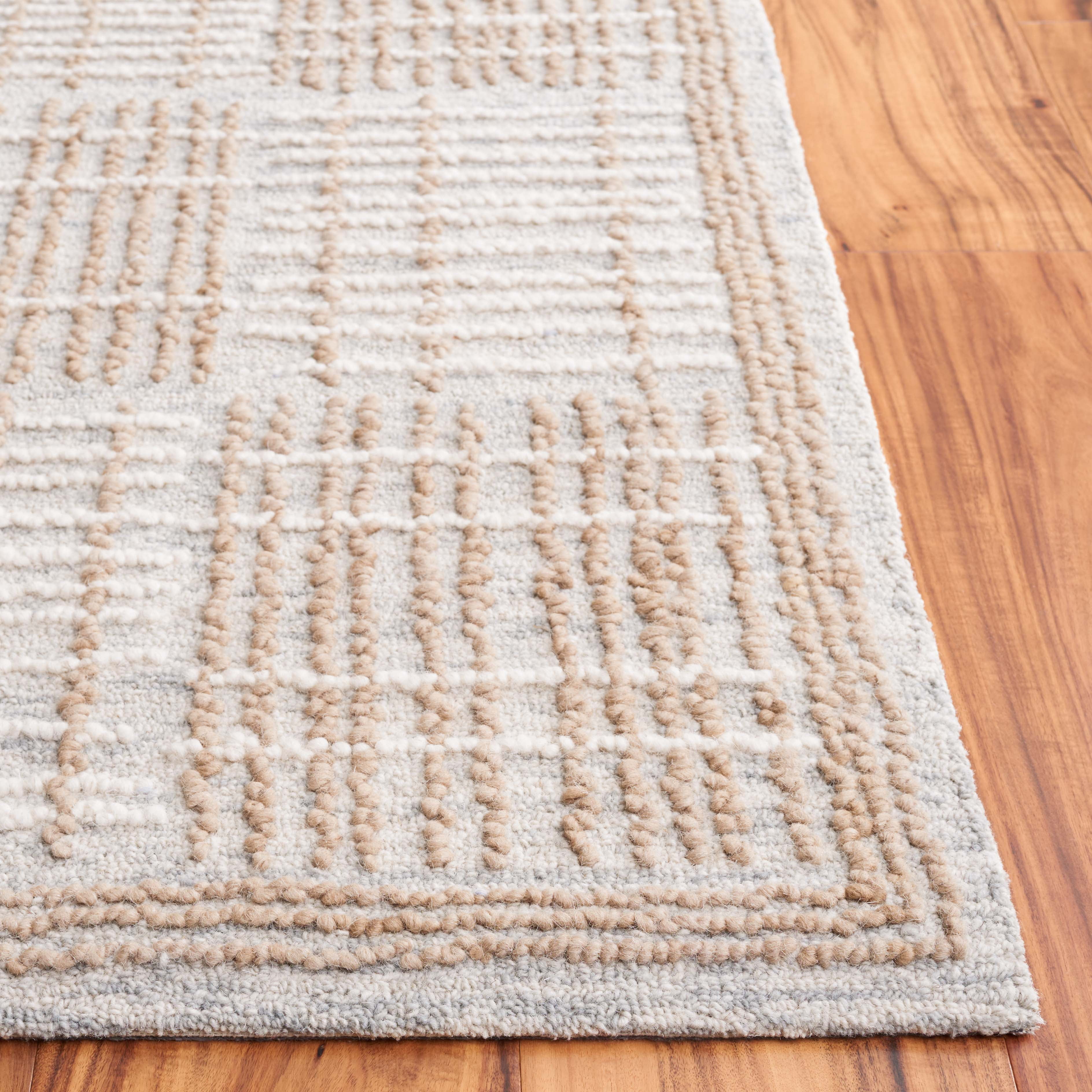 Safavieh Abstract Milan Striped Area Rug, Sage/Taupe, 6' x 6' Square
