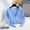 Blue, variant on Drovellove Plus Size Women's Casual Cardigan Long Sleeve Knitted Coat Solid Button Front Open Style | Lightweight Spring Summer Topper for Work, Weekend Brunch, or Evening Parties