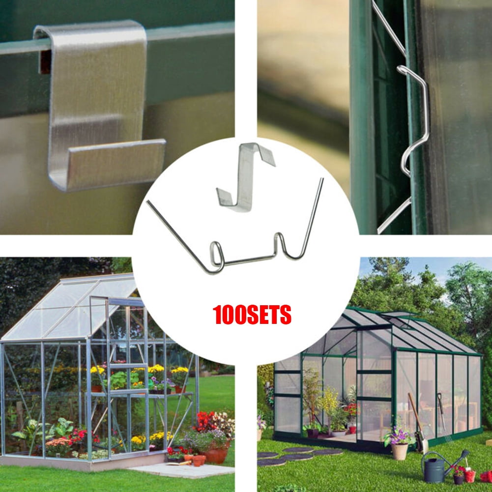 Greenhouse W + Z Clips Spring Wire Glazing Fixing Clamp Cranp Overlap 50250sets