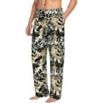 thumbnail image 6 of Naloa Black Palm Leaves Pajama Pants Men, PJ Bottoms, Sleep & Lounge Pants-Medium, 6 of 6
