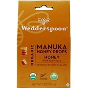Wedderspoon Organic Manuka Honey Drops, Honey & Echinacea, 4 Oz (Pack of 1) | Genuine New Zealand Honey | Perfect Remedy For Dry Throats