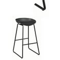 thumbnail image 4 of Benzara BM196244 Metal Framed Bar Stools with Scooped Plastic Seat, Black - Set of 2, 4 of 5