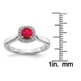 thumbnail image 2 of Primal Gold 14 Karat White Gold Diamond and Ruby Halo Ring, 2 of 6