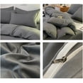 thumbnail image 5 of 4-Piece Washed Cotton Feel Bedding Set for Student Dorms | Soft Polyester Twin/Full Size | Includes Duvet Cover, Fitted Sheet & 2 Pillowcases, 5 of 6