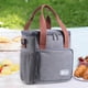 thumbnail image 3 of Minnieouse Bolsas de Picnic con asa, contenedor de almacenamiento grueso de aluminio de alto aislamiento, bolsa térmica para alimentos y bebidas al aire Bolsas de mensajero y de hombro Gris Minnieouse AP012472-02, 3 of 6