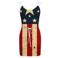 thumbnail image 4 of Nmnitkp Summer Dresses for Women 2026 Independence Day Print Casual Fashion Comfy Regular Print Camis Sleeveless V-Neck Dress Blue,M, 4 of 4