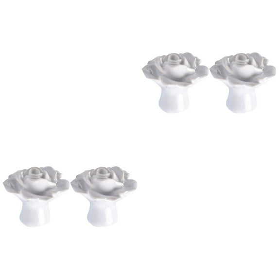 GOOHOCHY Ceramic Drawer Knobs Simple Style Diy Enthusiasts Wardrobe 4Set 1.57x1.57x1.57Inches