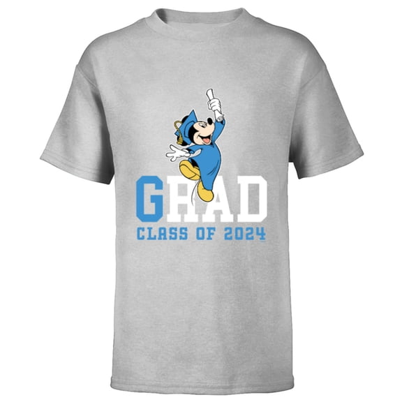 Disney Mickey Mouse 2024 Graduation Class of ’24 Rad Grad - Short Sleeve T-Shirt for Kids - Customized-Athletic Heather