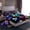 Blue Purple Pink Green, variant on Castle Fairy Baseball Gamer Twin Sheet Sets for Female Men,Abstract Splash Bedding