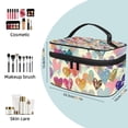 thumbnail image 2 of ERJLKXP Abstract Art Heart Makeup Bags Travel Cosmetic Bag Case, Large Capacity Organizer and Storage, Portable Pouch Toiletry bag for Women & Girls, 2 of 7