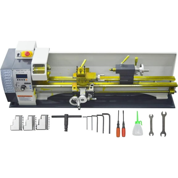 Electronic Pulse Precision Metal Bench Lathe 8"*24" Brushless 50-2500rpm Imperial/Metric RC-210E