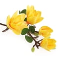 thumbnail image 4 of Spencer 2pcs Artificial Magnolia Silk Fake Flowers 25.6" Faux Flowers Plants for Home kitchen Wedding Festivals Decorations (Yellow), 4 of 11