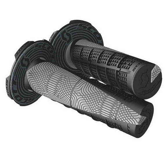 Scott Deuce Half Waffle MX Black/Gray Grips w/Donuts (219627-1001)