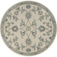 thumbnail image 1 of LR Resources VICTO81581IVO73RD Tapis de 7 Pi x 3 Po à Fleurs Rondes en Miroir&44; Ivoire & Bleu, 1 of 1