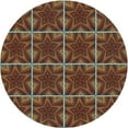 thumbnail image 1 of Ahgly Company Indoor Round Patterned Saffron Red Area Rugs, 8' Round, 1 of 6